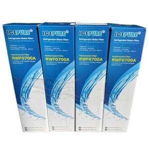 Refrigerator Water Filter Replacement Filters — 4 Pack